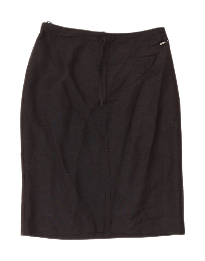 S.OLIVER Womens Pencil Skirt EU 36 Small W27 Black Linen Vintage S.Oliver and Second-Hand S.Oliver from Messina Hembry 