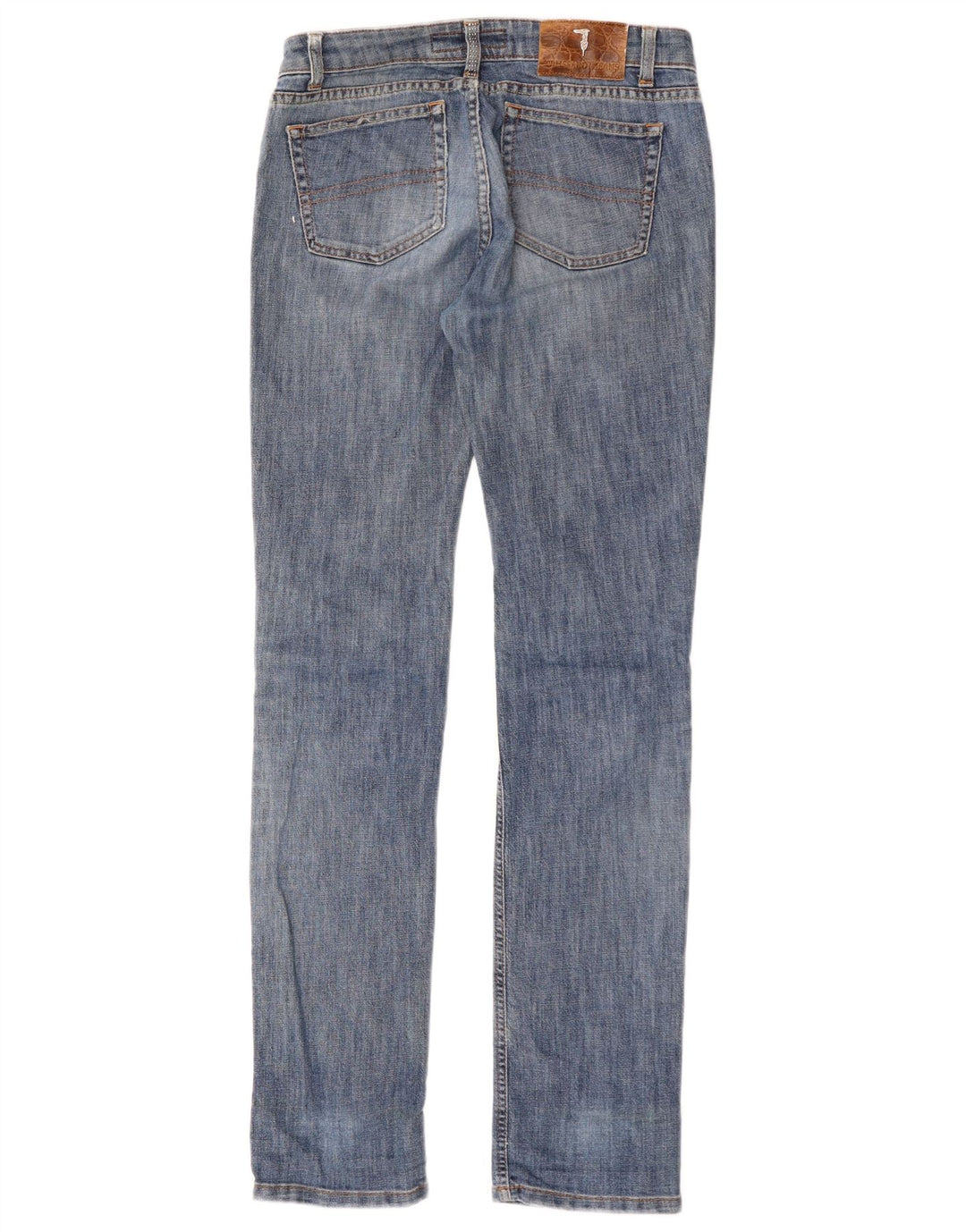TRUSSARDI Kvinder Distressed Slim Jeans W27 L33 Blå Bomuld