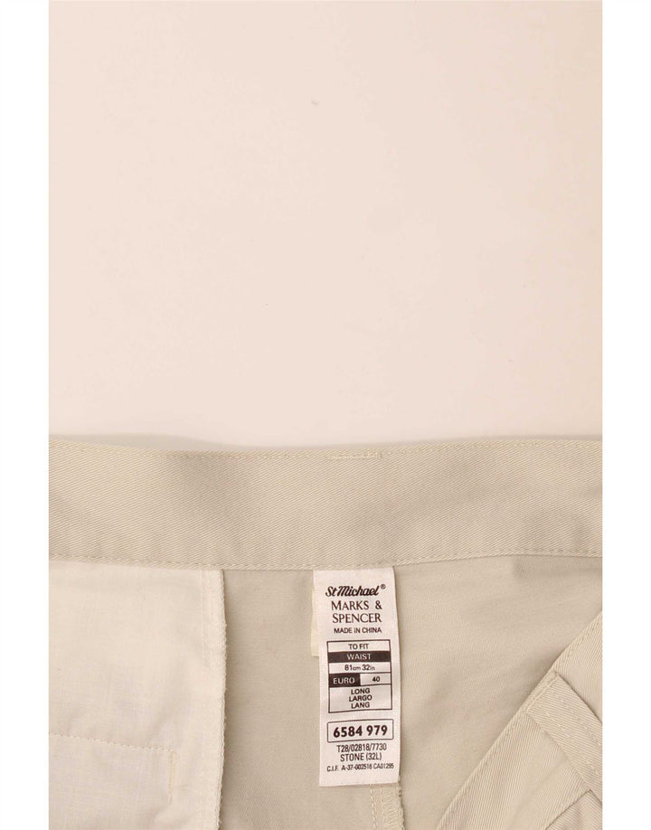 Marks & Spencer Herre Chino Shorts W32 Medium Beige Bomuld