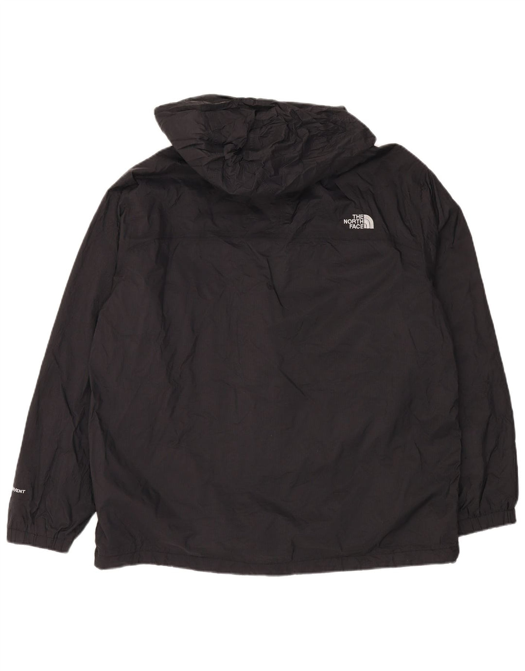 THE NORTH FACE Regnjakke med hætte til mænd UK 42 XL Sort Nylon