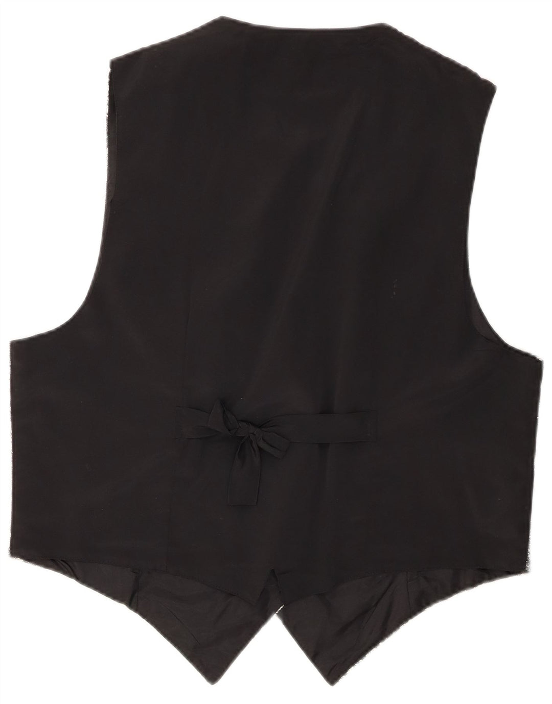 VINTAGE damevest UK 18 XL sort blomstret polyester