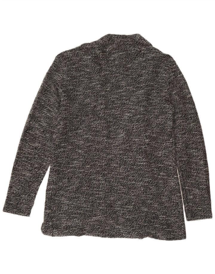 Zara Herre Open Cardigan Sweater Lille Grå Flecked Bomuld