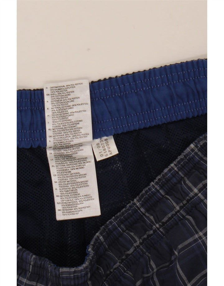 Adidas Badeshorts til mænd store blå ternet polyester
