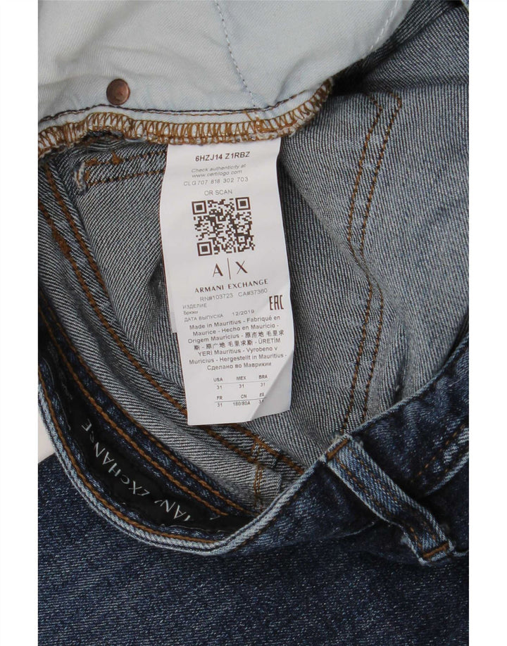 Armani Exchange Herre Slim Jeans W31 L31 Marineblå Bomuld