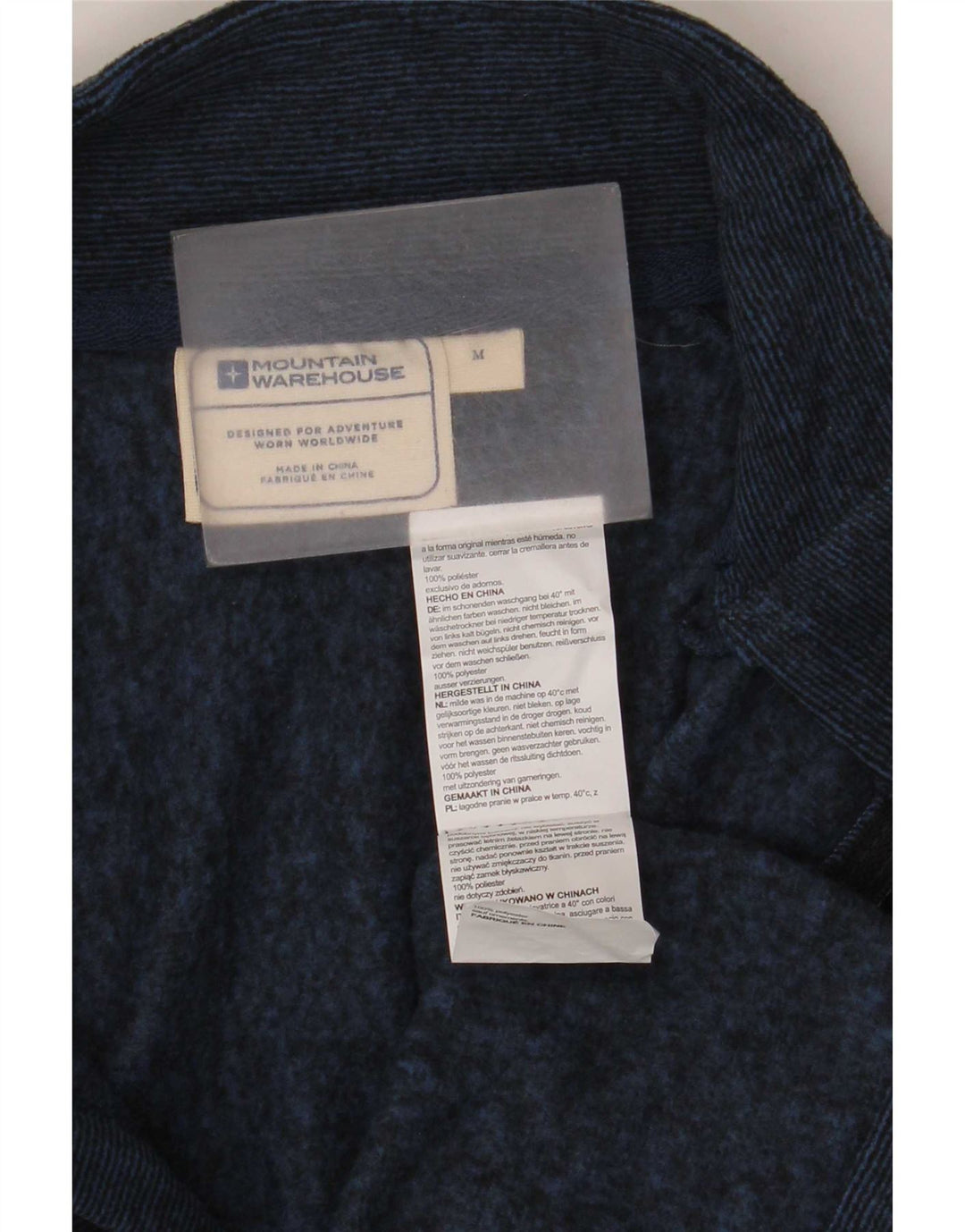Mountain Warehouse Herre Zip Neck Sweatshirt Jumper Medium Navy Blue Flecked