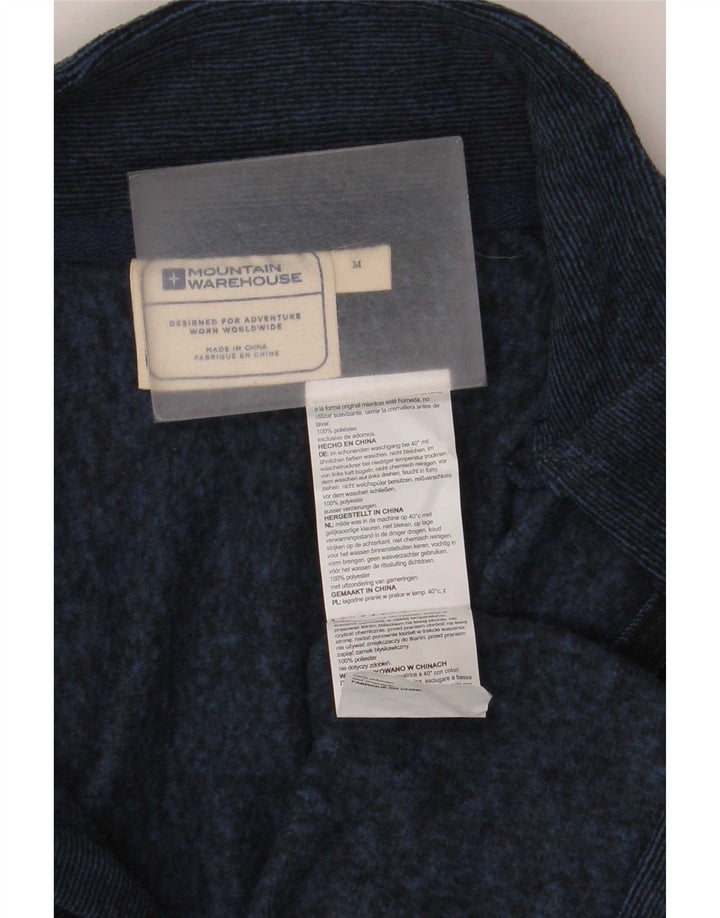 Mountain Warehouse Herre Zip Neck Sweatshirt Jumper Medium Navy Blue Flecked