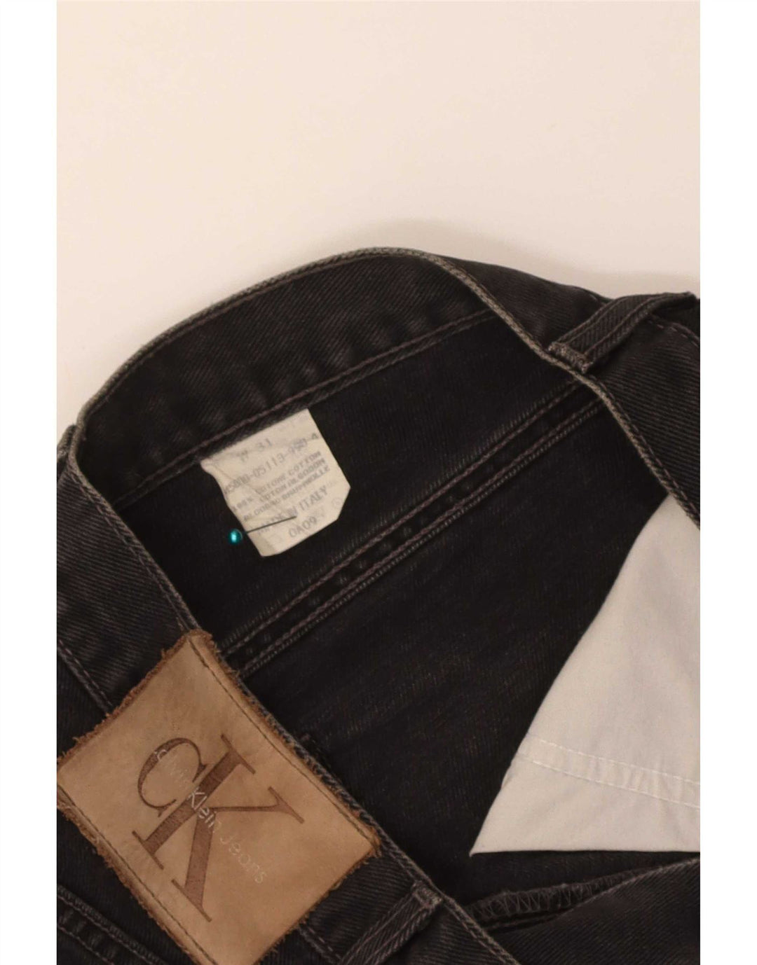 Calvin Klein Straight Jeans til mænd W31 L33 Sort bomuld