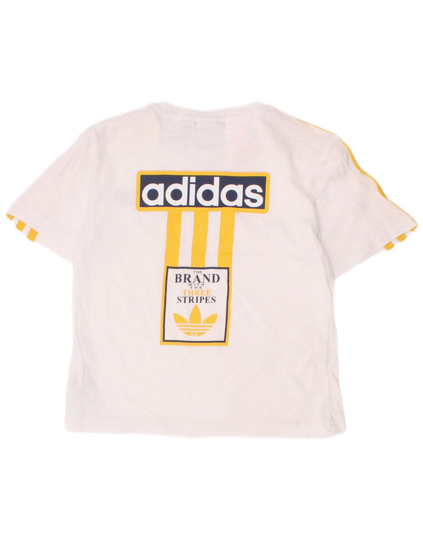 Adidas drenge grafisk t-shirt top 3-4 år hvid bomuld