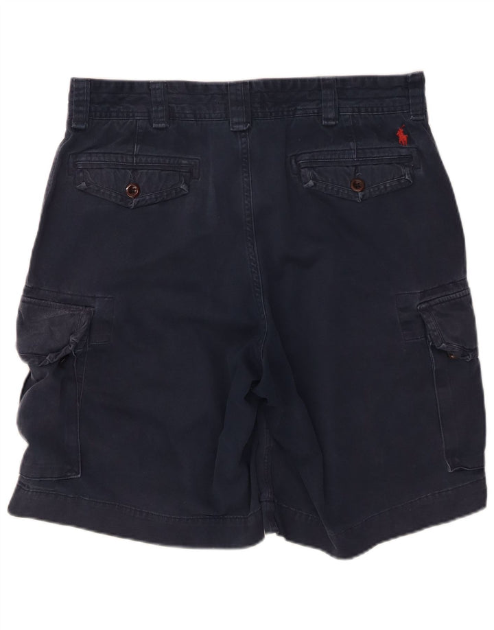 POLO RALPH LAUREN Herre Cargo Shorts W34 Large Navy Blue Bomuld