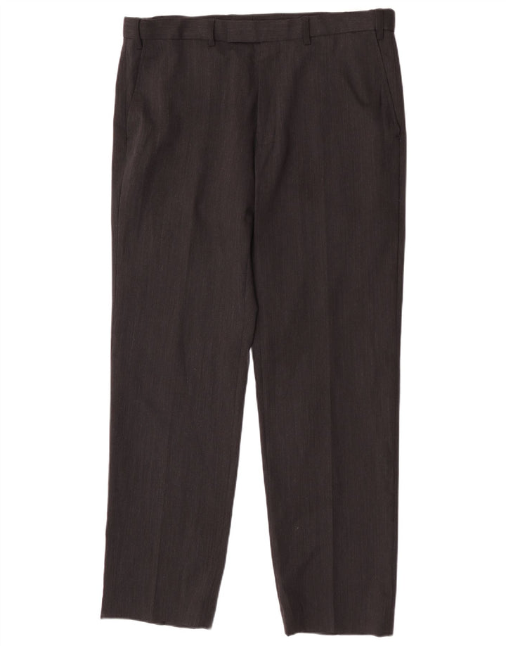 Marks & Spencer Herre Regular Fit Suit Bukser W36 L31 Grå uld