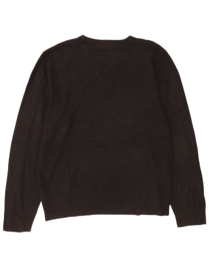 Marks & Spencer Herre V-hals sweater Stor sort akryl