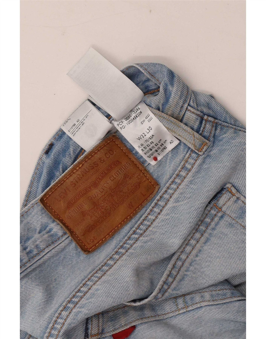 Levi's Herre 501 Straight Jeans W32 L30 Blå Bomuld