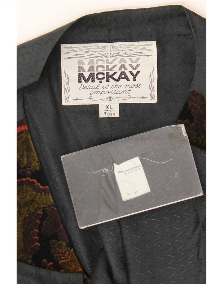 Mckay herrevest XL multifarvet blomstret bomuld