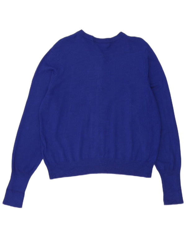Marks & Spencer dame cardigan sweater UK 14 Medium Blue Viscose