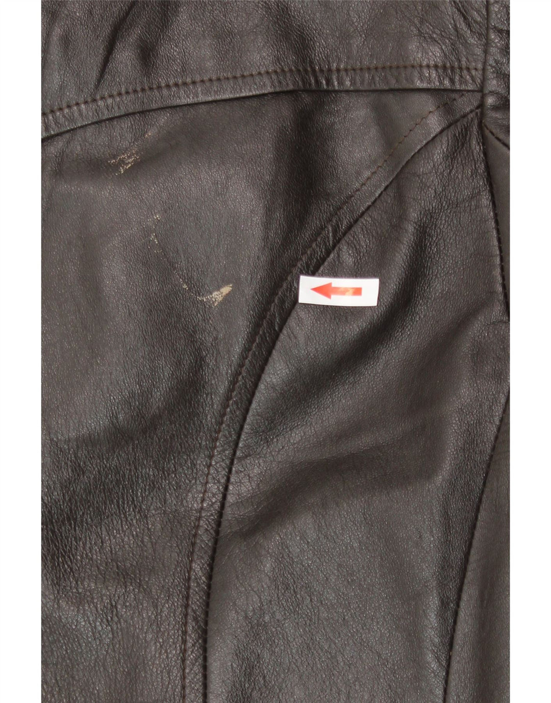 Vintage dame læder trenchcoat UK 14 medium brun