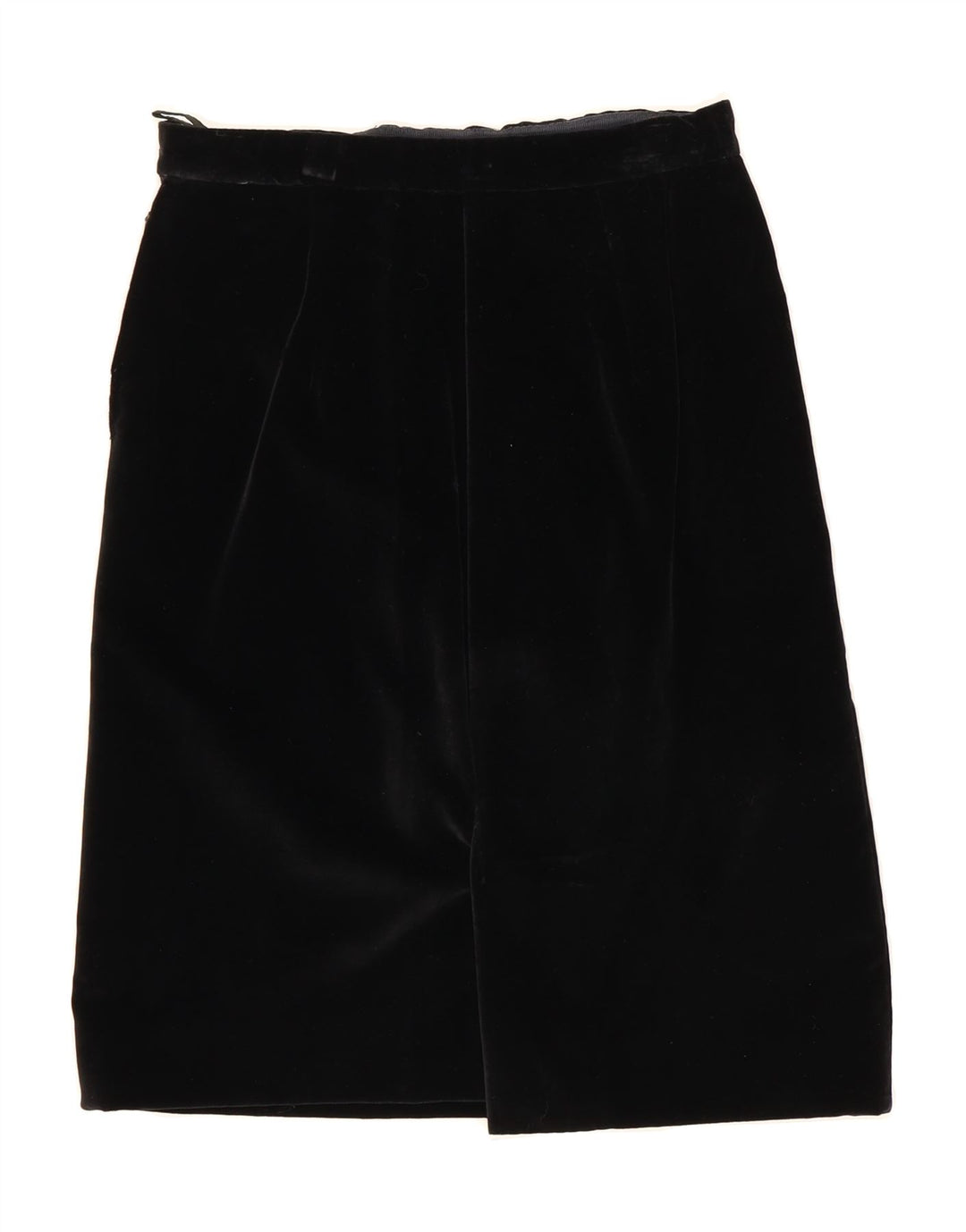 VINTAGE Womens Velvet A-Line Skirt W28 Medium Black Vintage Vintage and Second-Hand Vintage from Messina Hembry 