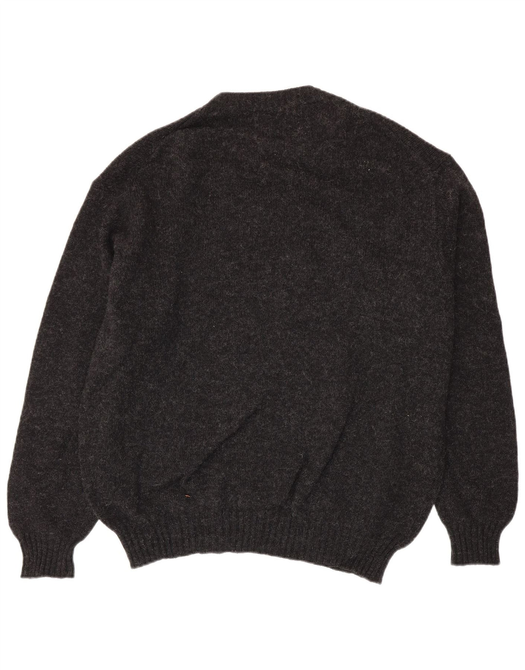 Benetton Herre sweater med rund hals XL Grå Flecked