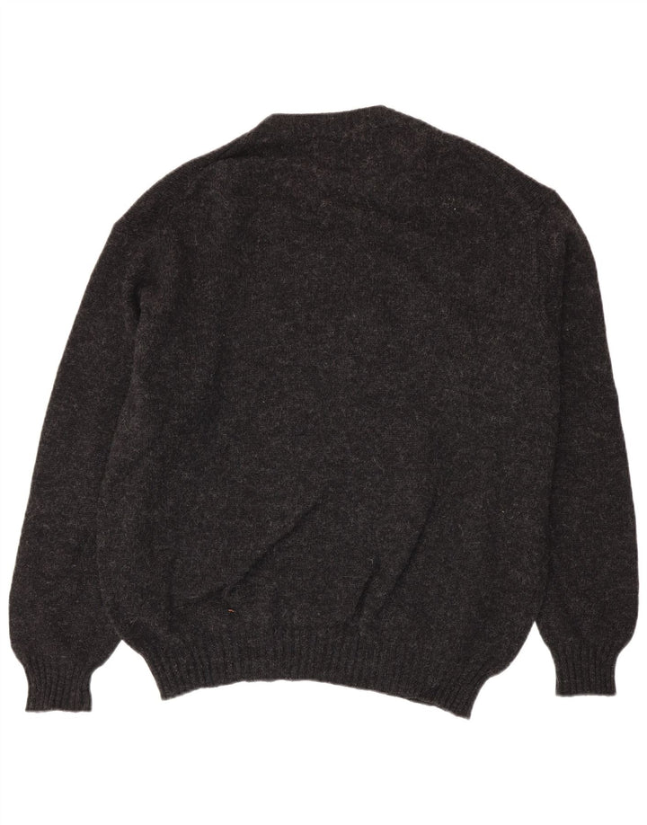 Benetton Herre sweater med rund hals XL Grå Flecked