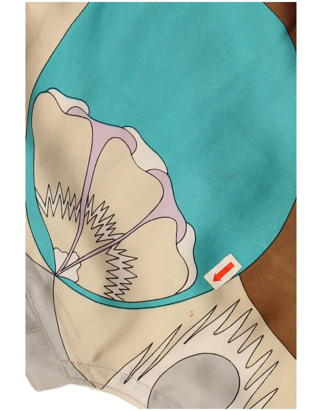 VINTAGE kvinders abstrakt mønster bluse Top UK 14 Medium Flerfarvet