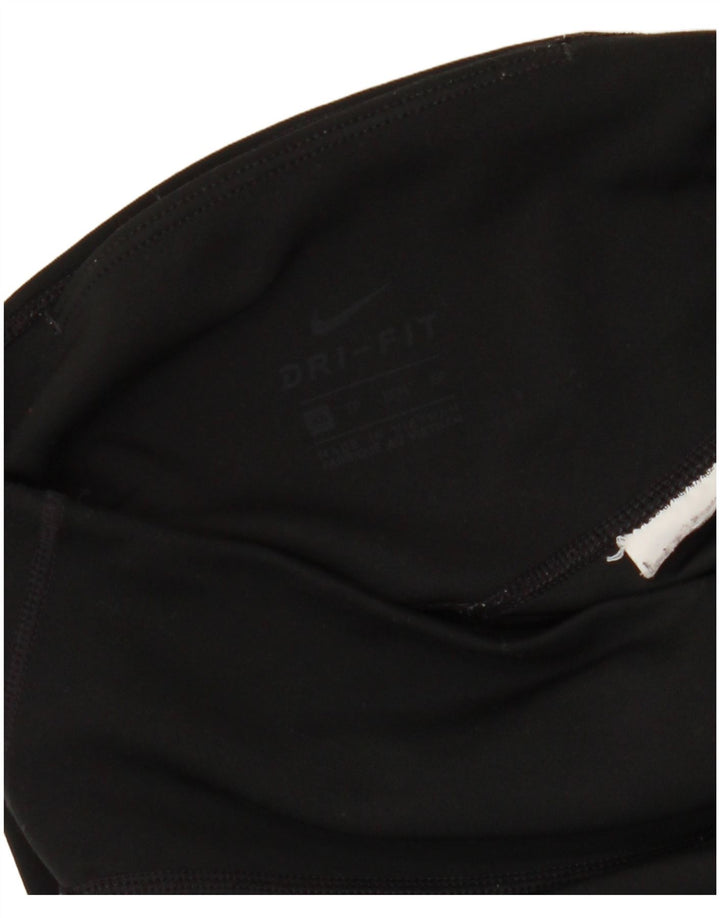 NIKE Dri Fit grafiske leggings til kvinder UK 6 XS Sort