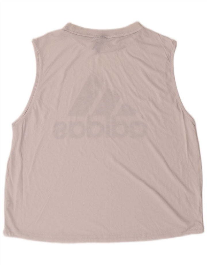 ADIDAS Herre Grafisk Vest Top Stor Hvid Sports
