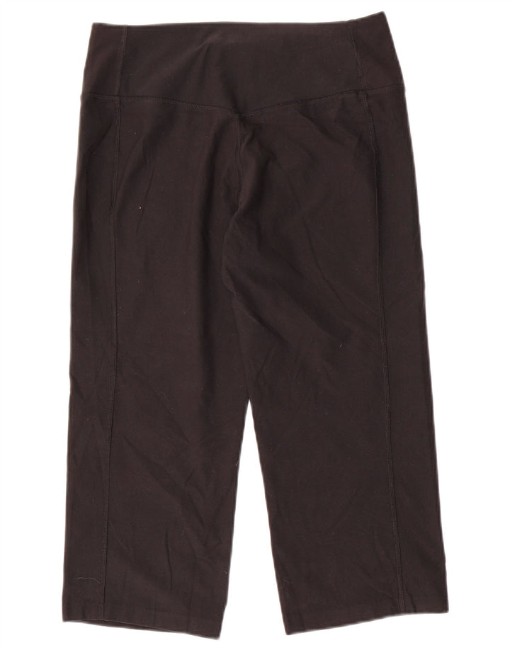 NIKE Dame Dri Fit Capri Leggings UK 12 Medium Sort Polyester