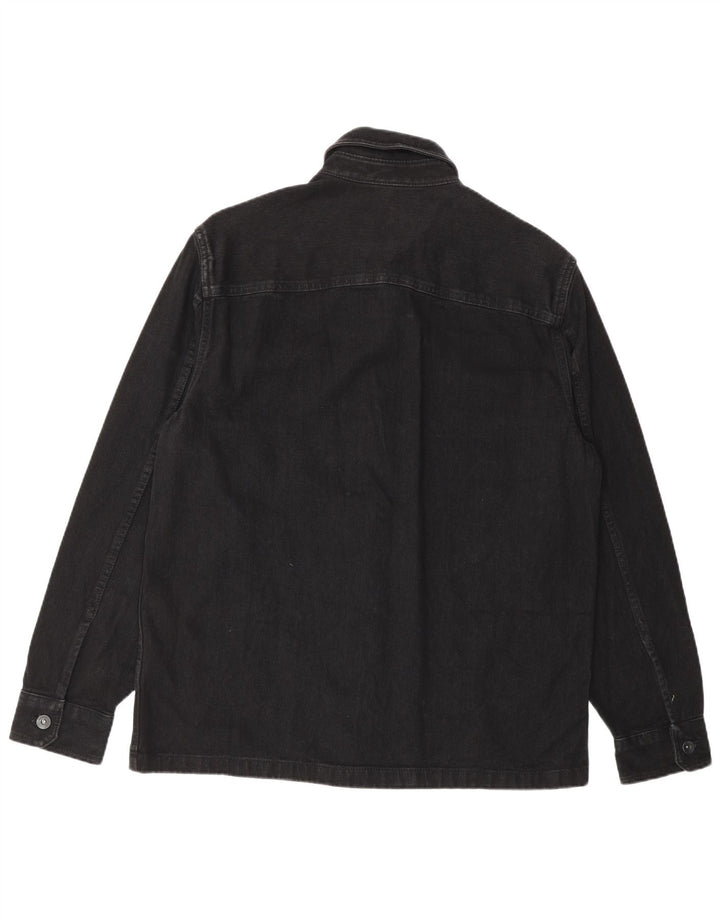 Marks & Spencer Herre denimskjorte Medium Sort Bomuld