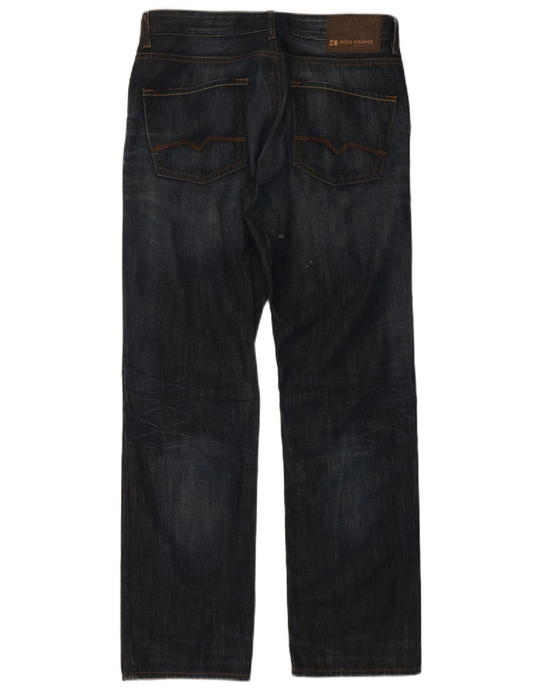 Hugo Boss Straight Jeans til mænd W33 L32 blå bomuld