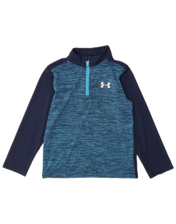 Under Armour Boys Pullover Træningsdragt Top 5-6 år Navy Blue Colourblock