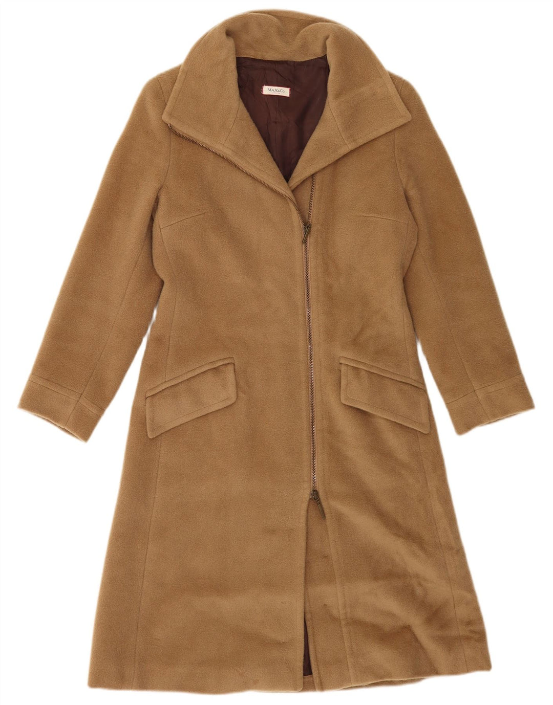 Max & Co. Dameoverfrakke IT 38 XS Brun Uld