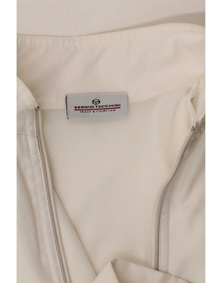Sergio Tacchini Dame træningsdragt Top jakke Størrelse 14 Medium Hvid