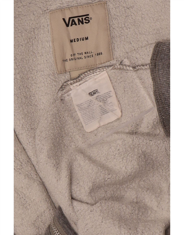 VANS Herre grafisk hættetrøje med lynlås mellemgrå bomuld