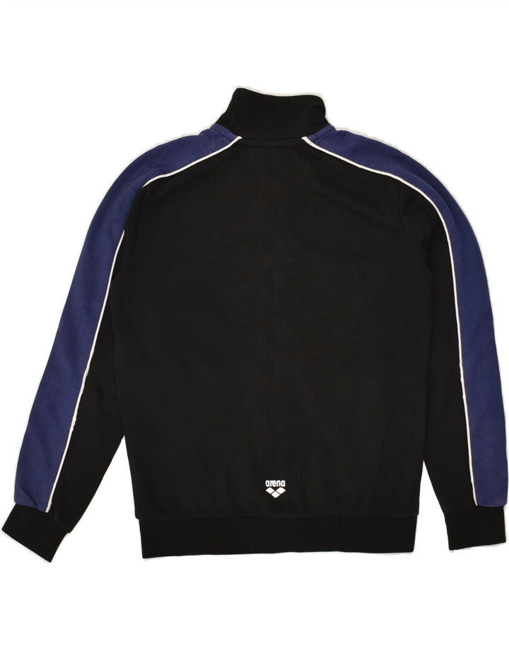 ARENA Boys Graphic Tracksuit Top Jacket 9-10 Years Black Cotton | Vintage Arena | Thrift | Second-Hand Arena | Used Clothing | Messina Hembry 