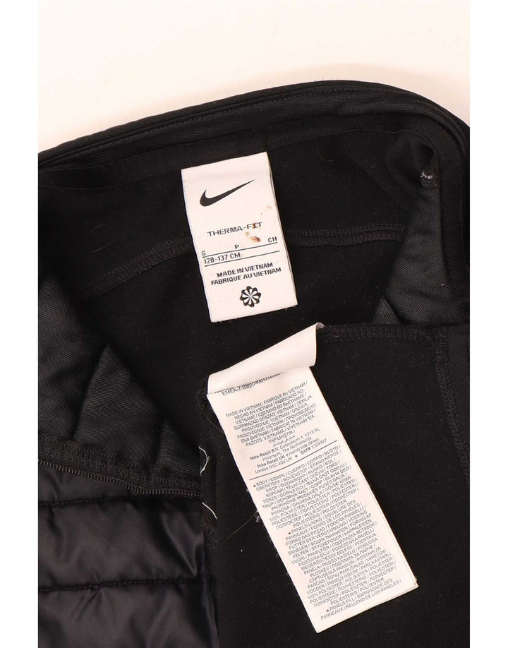 Nike Boys Therma-Fit Pullover med lynlås-hals træningsdragt Top 8-9 år lille Sort