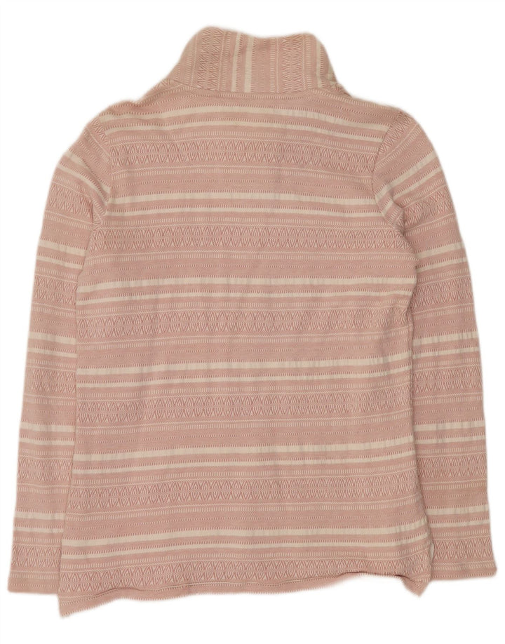 FAT FACE Dame Oversized Sweatshirt Jumper UK 8 Small Pink Stribet
