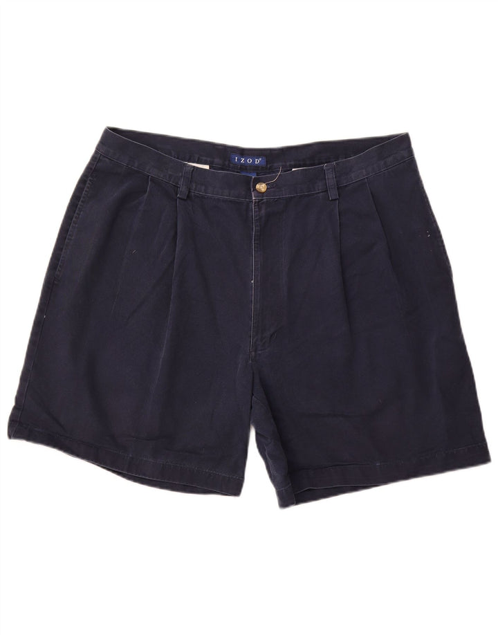 IZOD Pegged Chino Shorts til mænd W38 XL Marineblå Bomuld