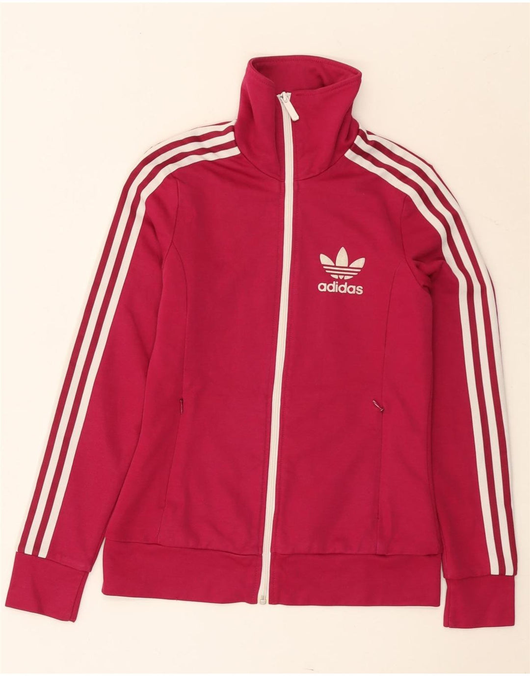 Adidas træningsdragt topjakke til kvinder IT 40 Small Pink Colourblock Bomuld