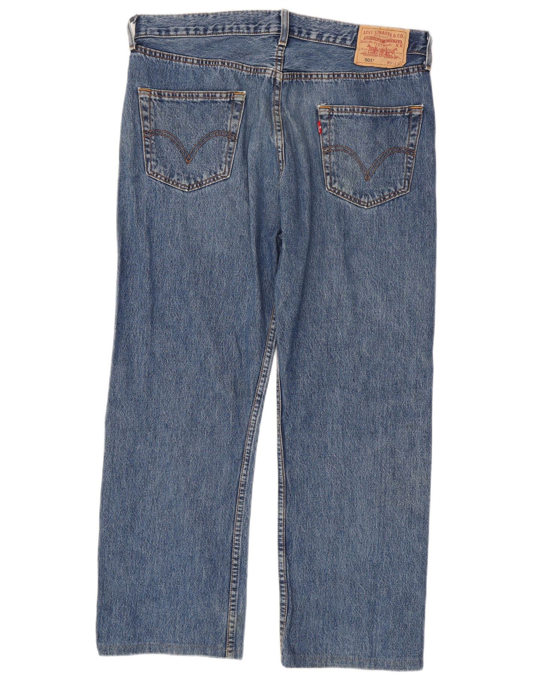 Levi's Herre 501 lige jeans W36 L28 blå bomuld