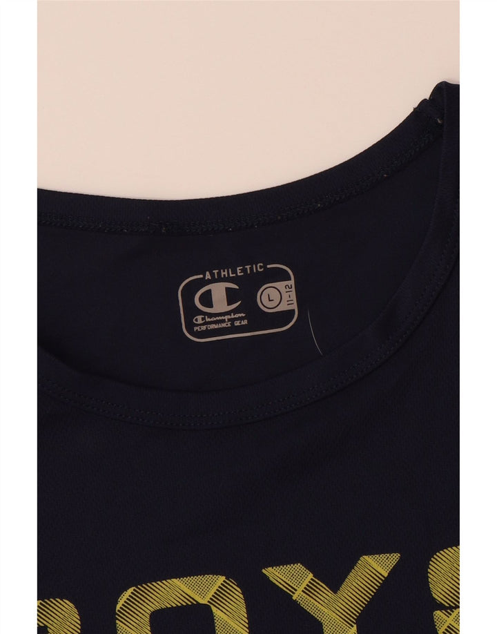 CHAMPION Drenge Grafisk Vest Top 11-12 år Large Navy Blue