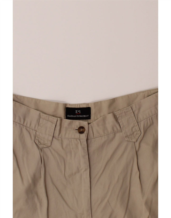 ELEGANT PROJECT Womens Chino Shorts IT 46 Large W28 Beige Cotton Vintage Elegant Project and Second-Hand Elegant Project from Messina Hembry 