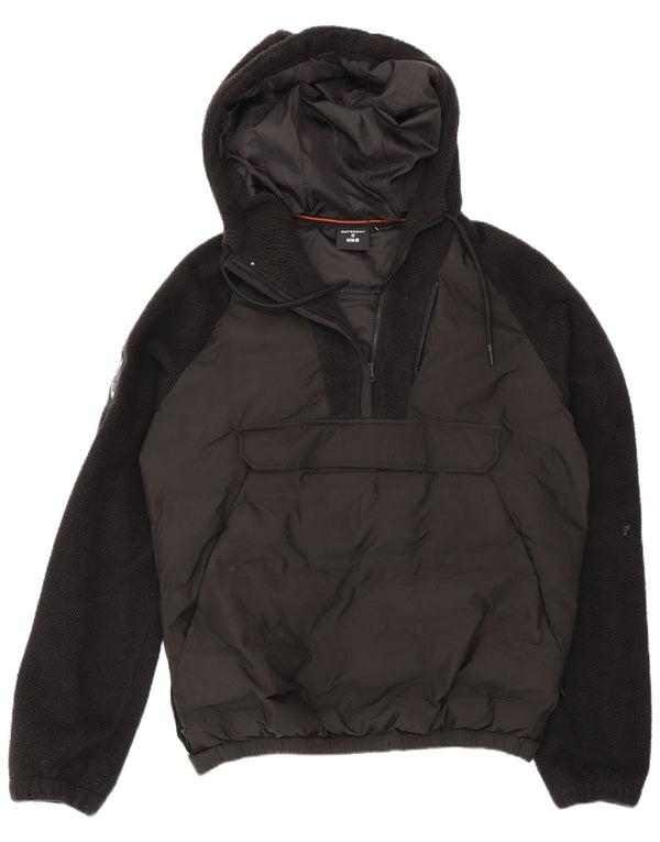 Superdry Herre hættetrøje polstret jakke UK 36 Small Black Colourblock