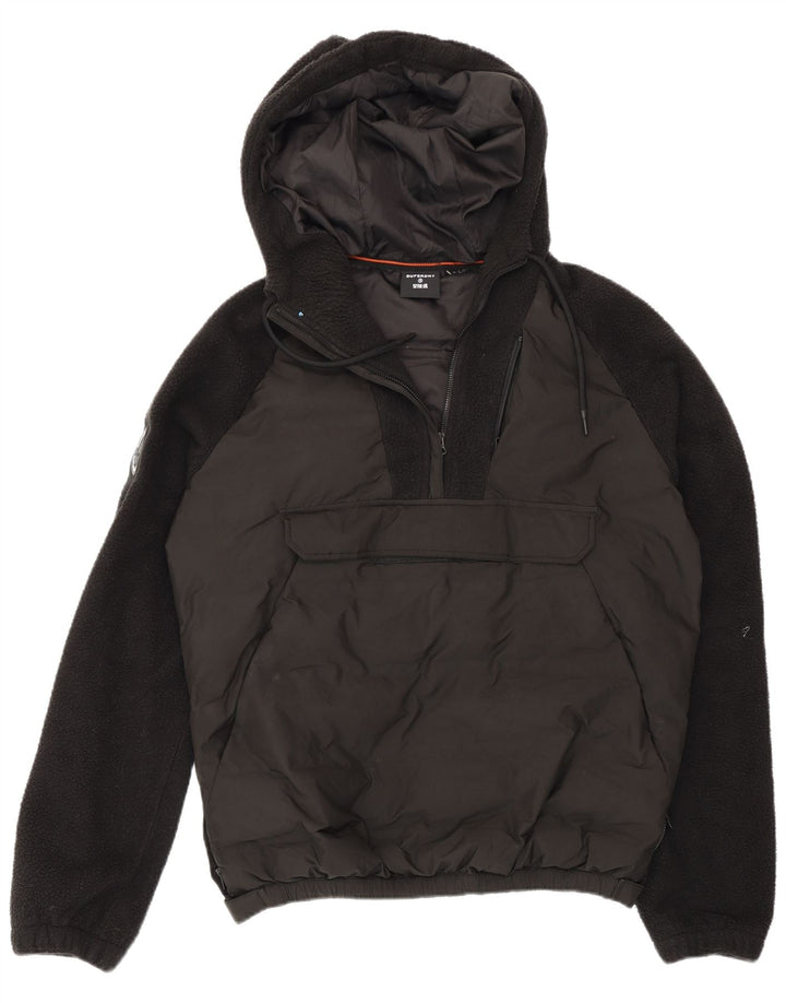 Superdry Herre hættetrøje polstret jakke UK 36 Small Black Colourblock