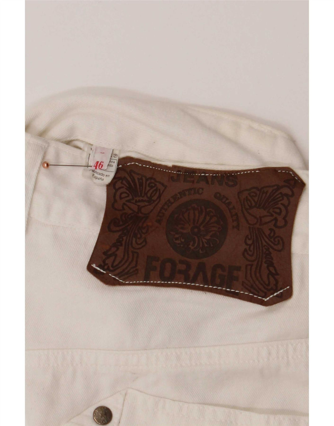 Vintage koniske jeans til kvinder IT 46 Large W30 L32 Hvid