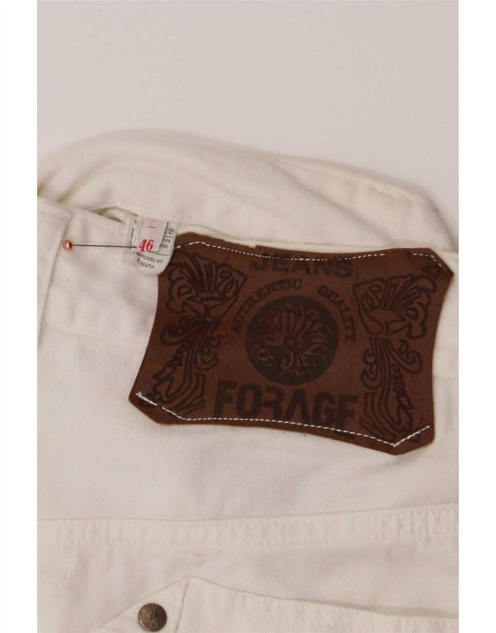 Vintage koniske jeans til kvinder IT 46 Large W30 L32 Hvid