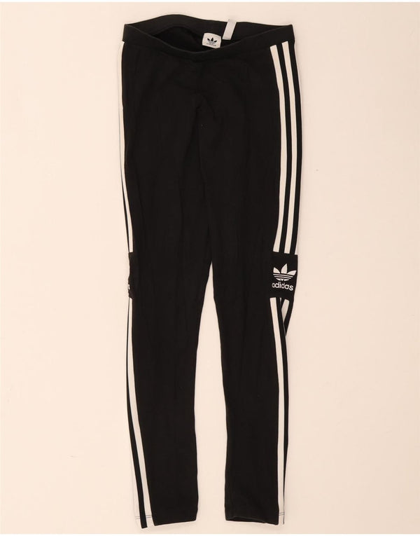 Adidas Dame Leggings UK 10 Small Black Bomuld