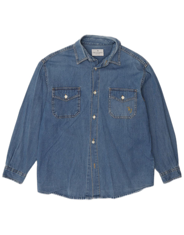 Trussardi Junior Drenge Denimskjorte 10-11 år Blå Bomuld