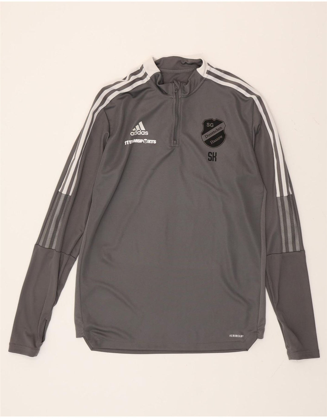 ADIDAS Herre Aeroready Grafisk Pullover Træningsdragt Top Stor Grå