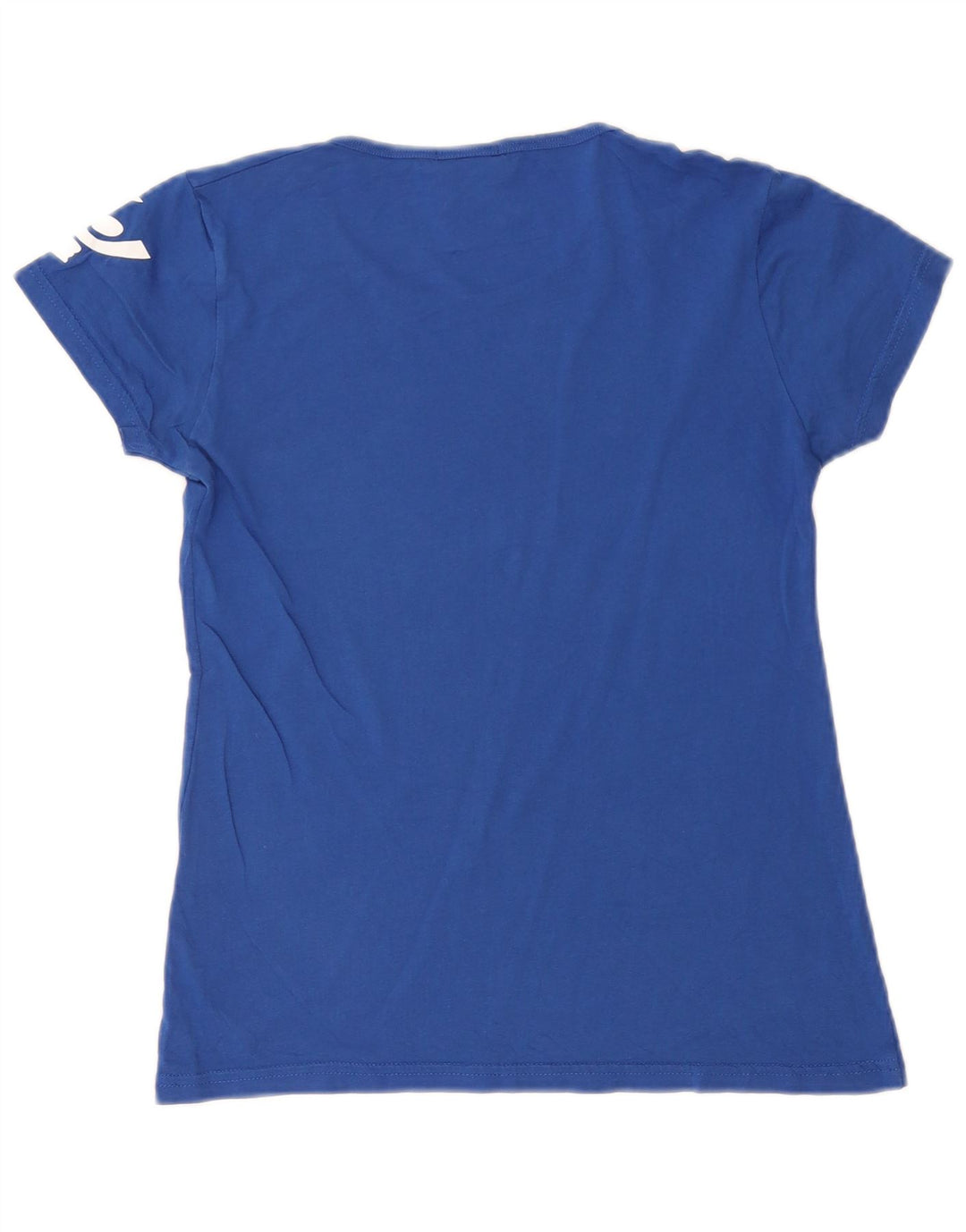 Freddy Womens Grafisk T-Shirt Top UK 12 Medium Blue Cotton