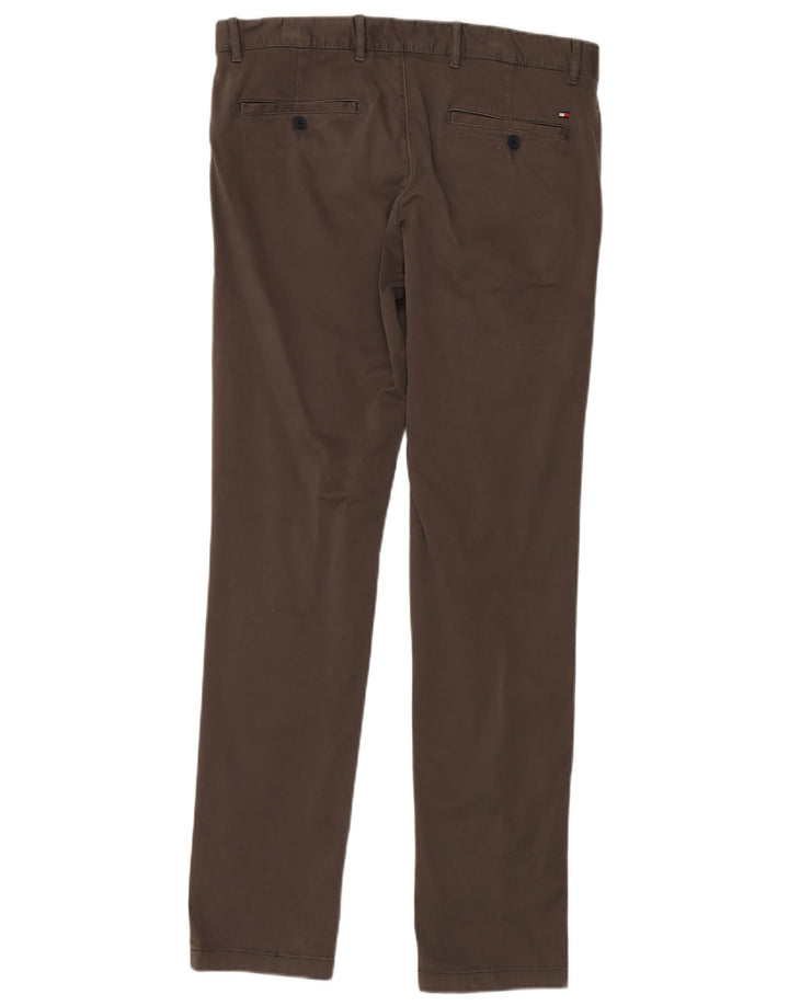 TOMMY HILFIGER Slim Chino-bukser til mænd W34 L34 Grå bomuld