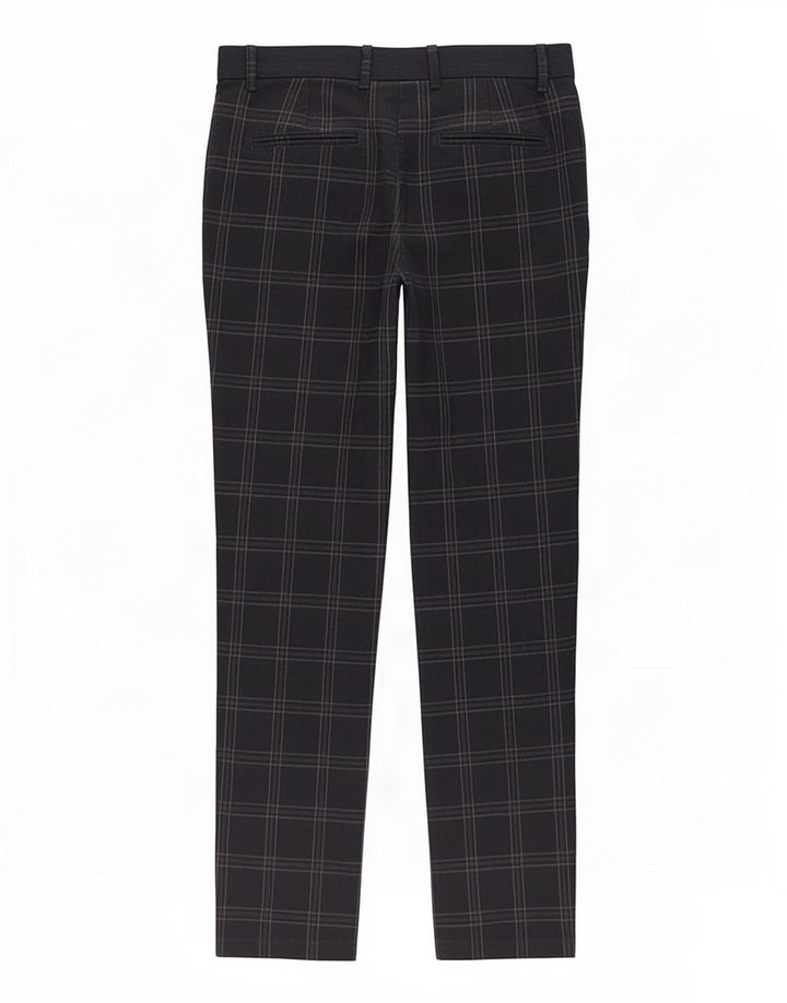 Zara Dame Slim Chino Bukser Medium W31 L29 Marineblå Ternet polyester